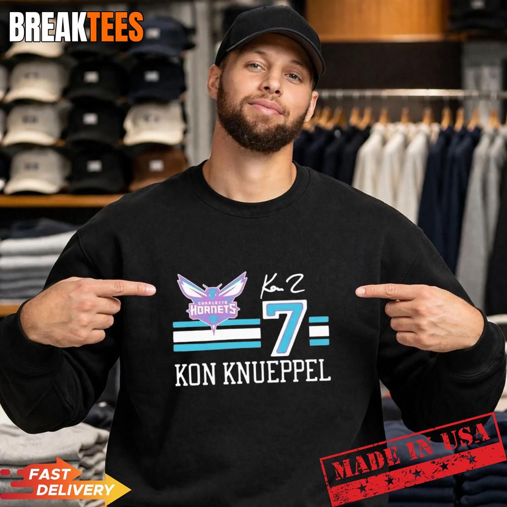 Kon Knueppel 7 Charlotte Hornets 2026 NBA Playoff signature T-Shirt