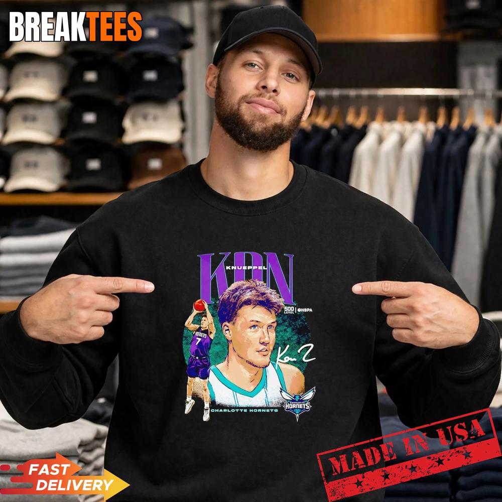 Kon Knueppel Charlotte Hornets Basketball Signature Graphic T-Shirt