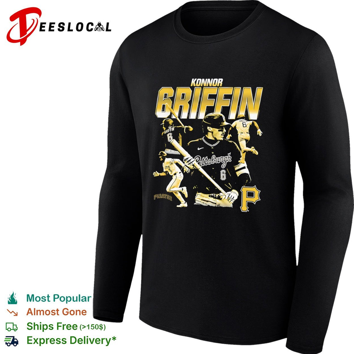 Konnor Griffin Pittsburgh Pirates MLB Player Collage shirt