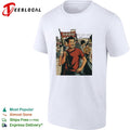 Korean American street scene man with rifle urban graphic art shirt