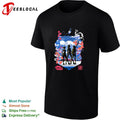 Kpop Anime squad silhouette Mount Fuji cherry blossom moonlight graphic shirt