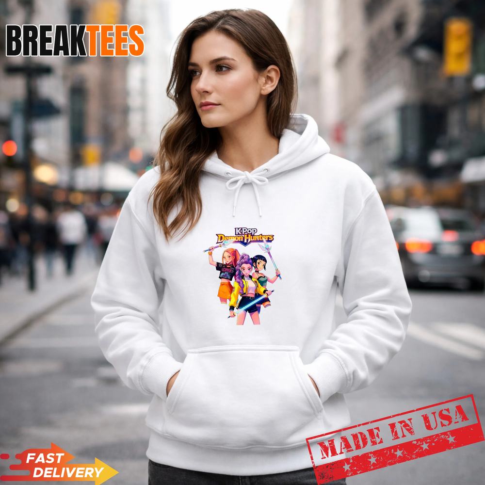 Kpop Demon Hunters Official Style T-Shirt – Battle Ready Anime Girls Graphic Tee – K-Pop Fan Merch Shirt