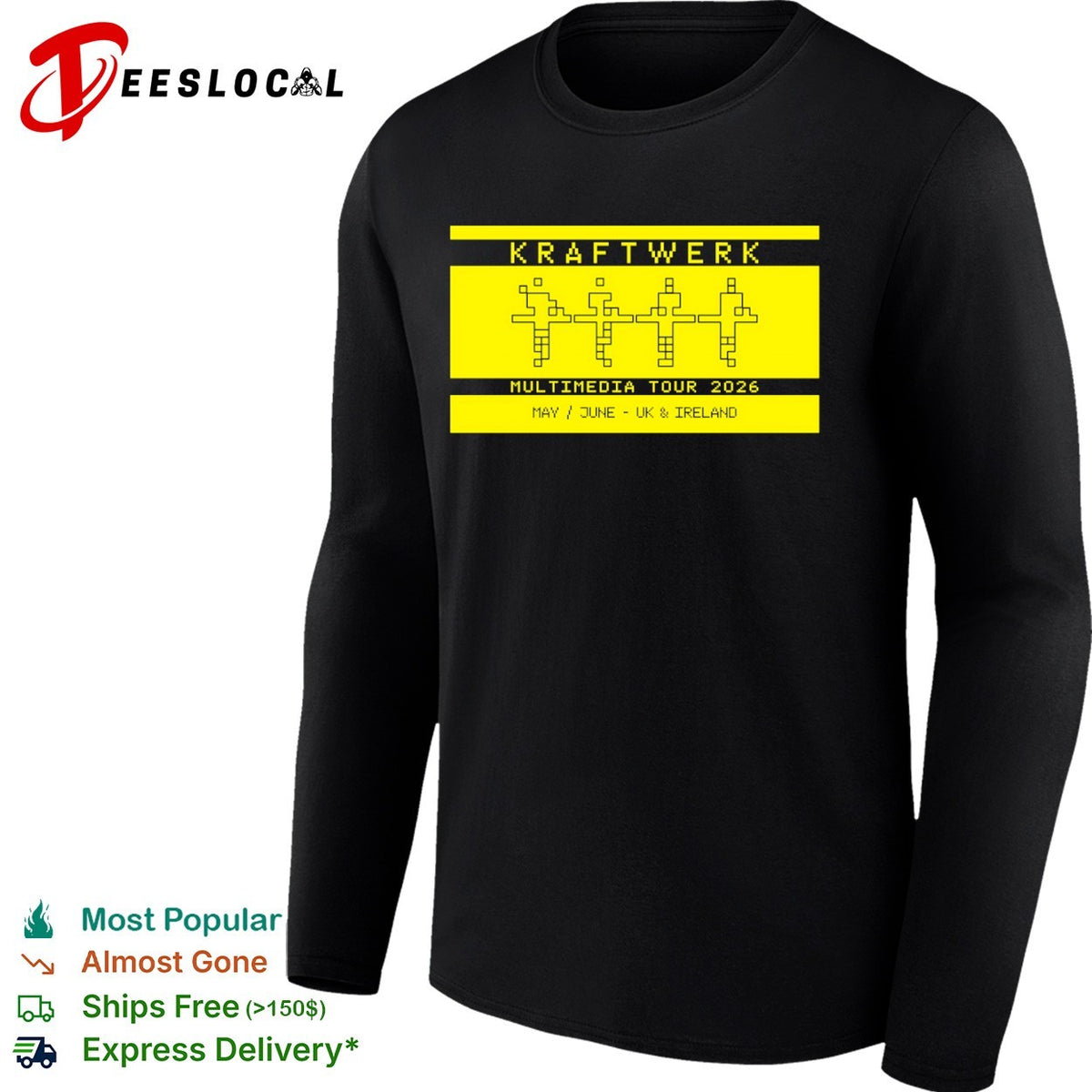 Kraftwerk Multimedia Tour 2026 May June UK Ireland Music Electronic Band tour shirt