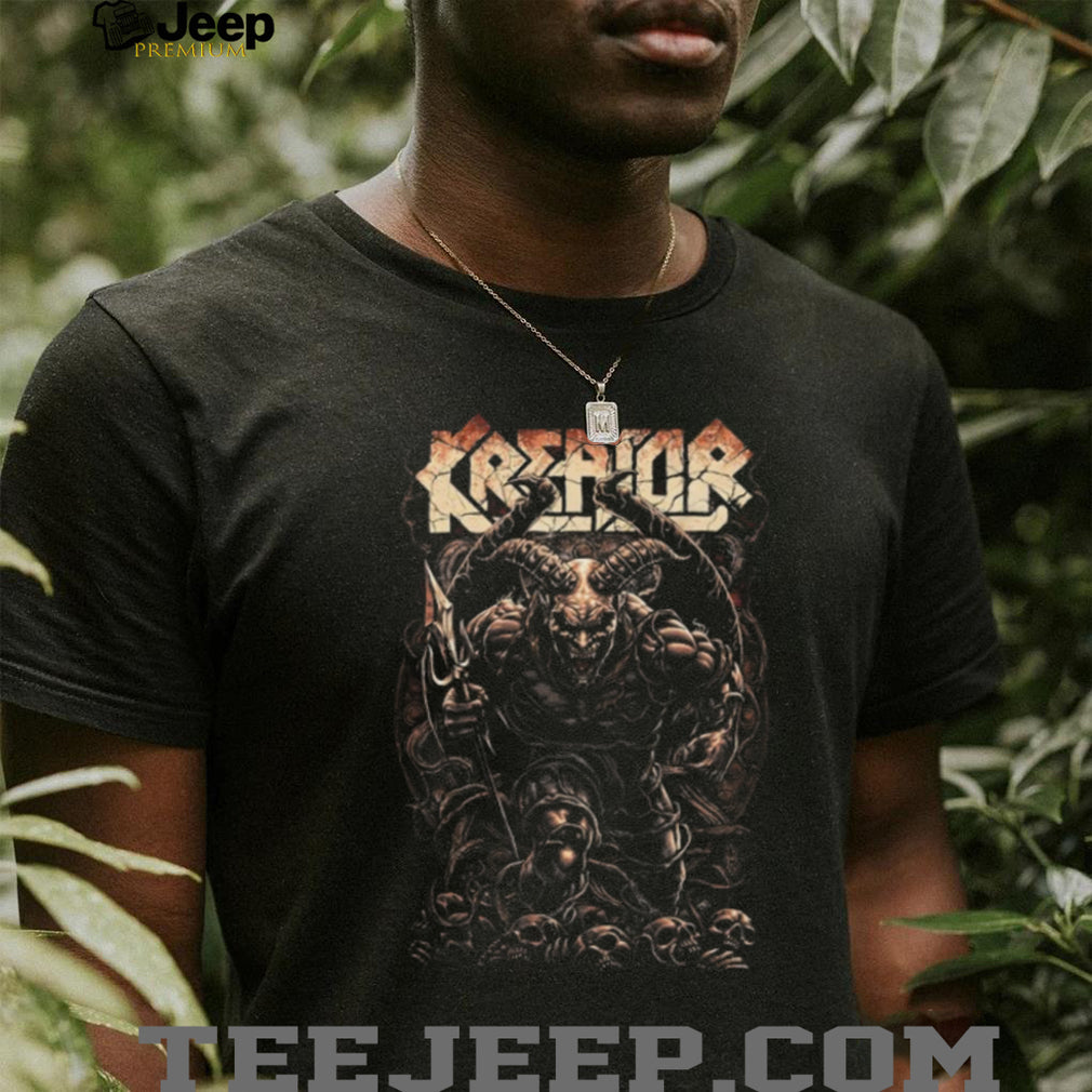 Kreator Band Beast Over Skulls Vintage Thrash Metal T Shirt