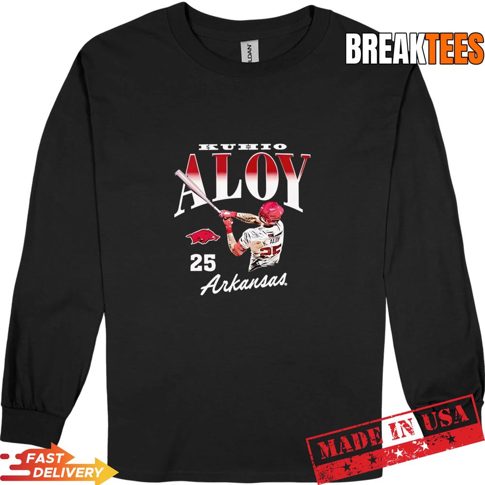 Kuhio Aloy Arkansas Razorbacks Baseball Graphic T-Shirt