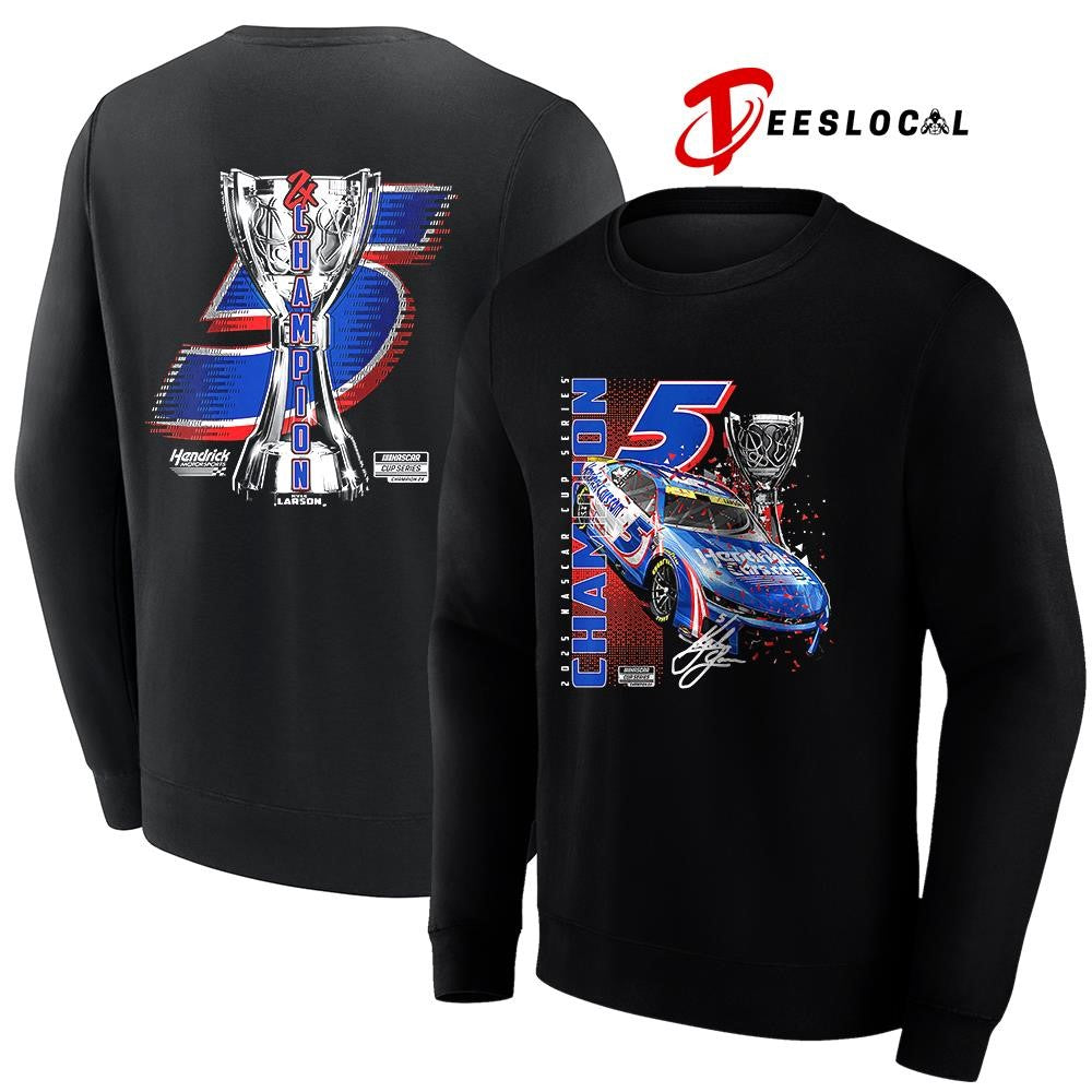 Kyle Larson Hendrick Motorsports Team collection NASCAR Cup Series champion signature shirt