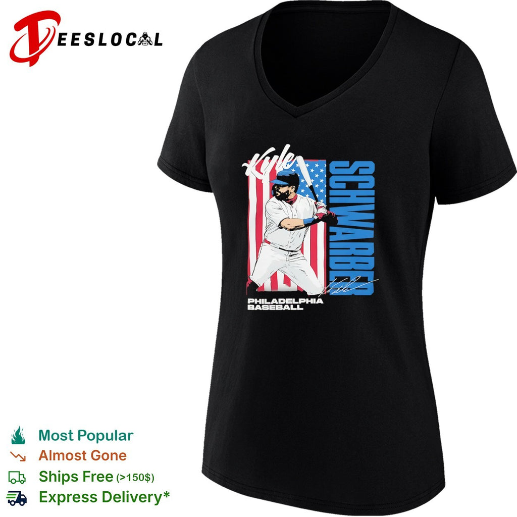 Kyle Schwarber Philadelphia Baseball MLB American Flag Player shirt