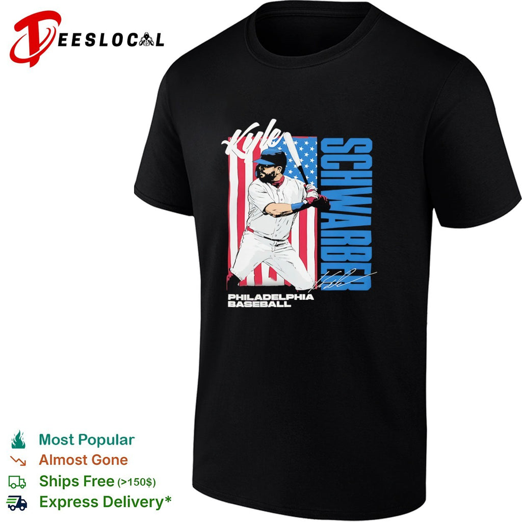 Kyle Schwarber Philadelphia Baseball MLB American Flag Player shirt