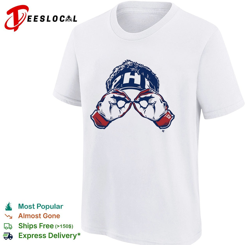 Kyle Schwarber Philadelphia Phillies hand goggles 12 shirt
