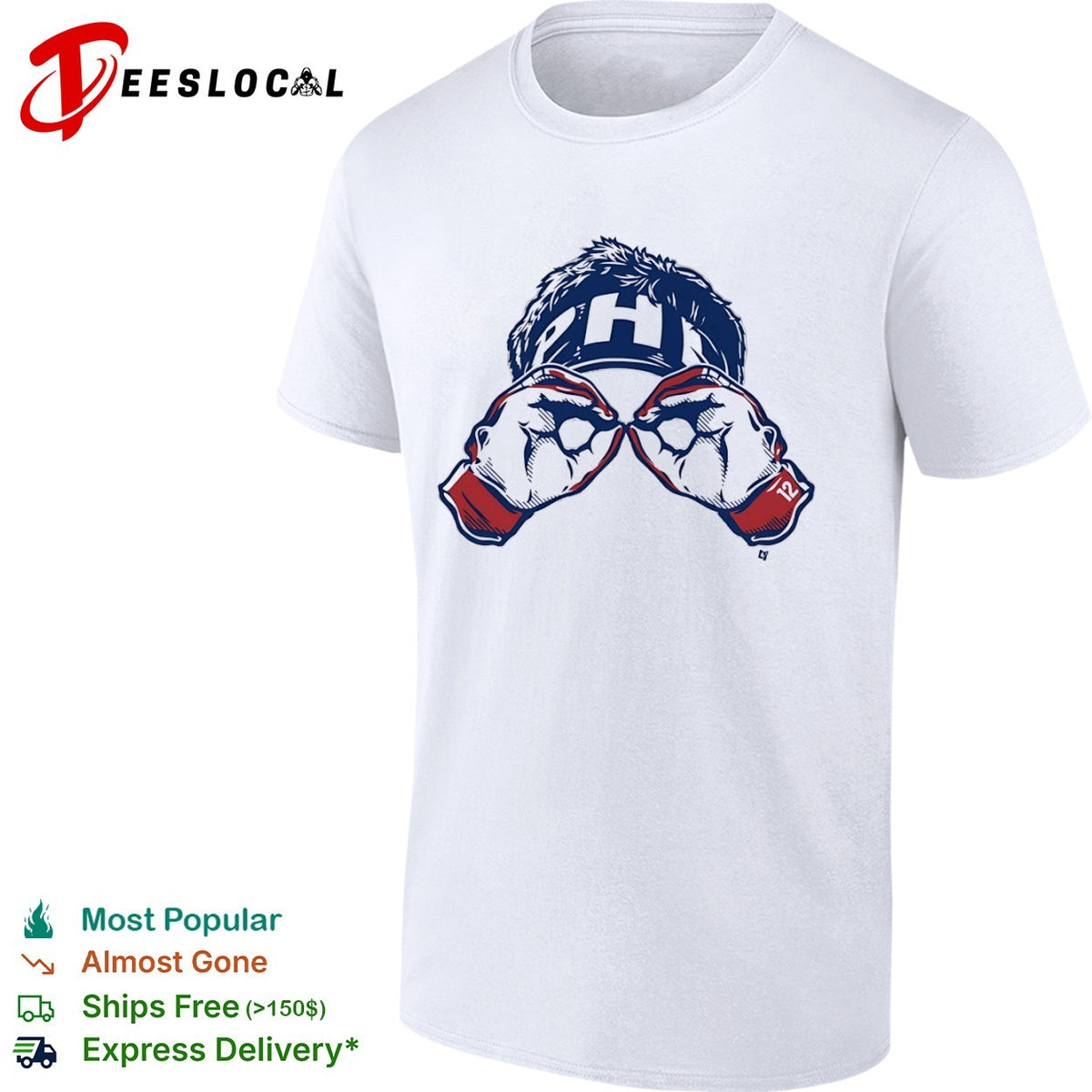Kyle Schwarber Philadelphia Phillies hand goggles 12 shirt