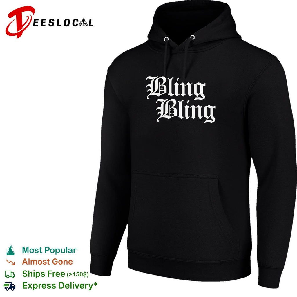 Bling Bling gothic lettering graphic shirt