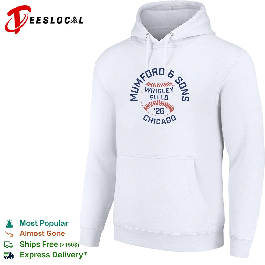 Mumford and Sons Wrigley Field Chicago 2026 baseball concert shirt