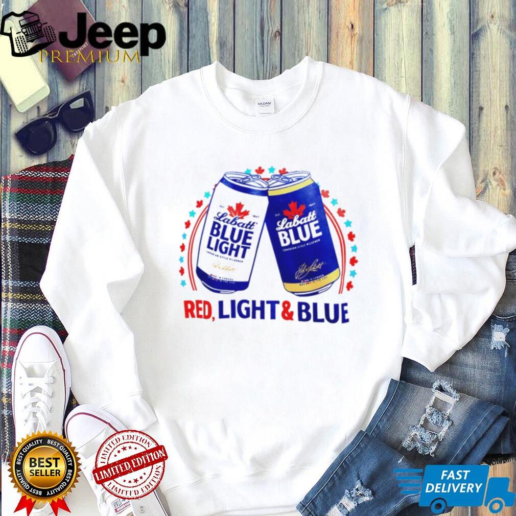 Labatt Blue Light Red Light And Blue Beer Summer Drinking Graphic T Shirt