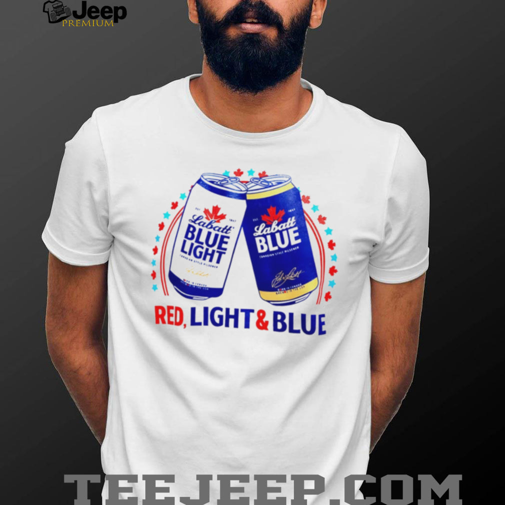 Labatt Blue Light Red Light And Blue Beer Summer Drinking Graphic T Shirt