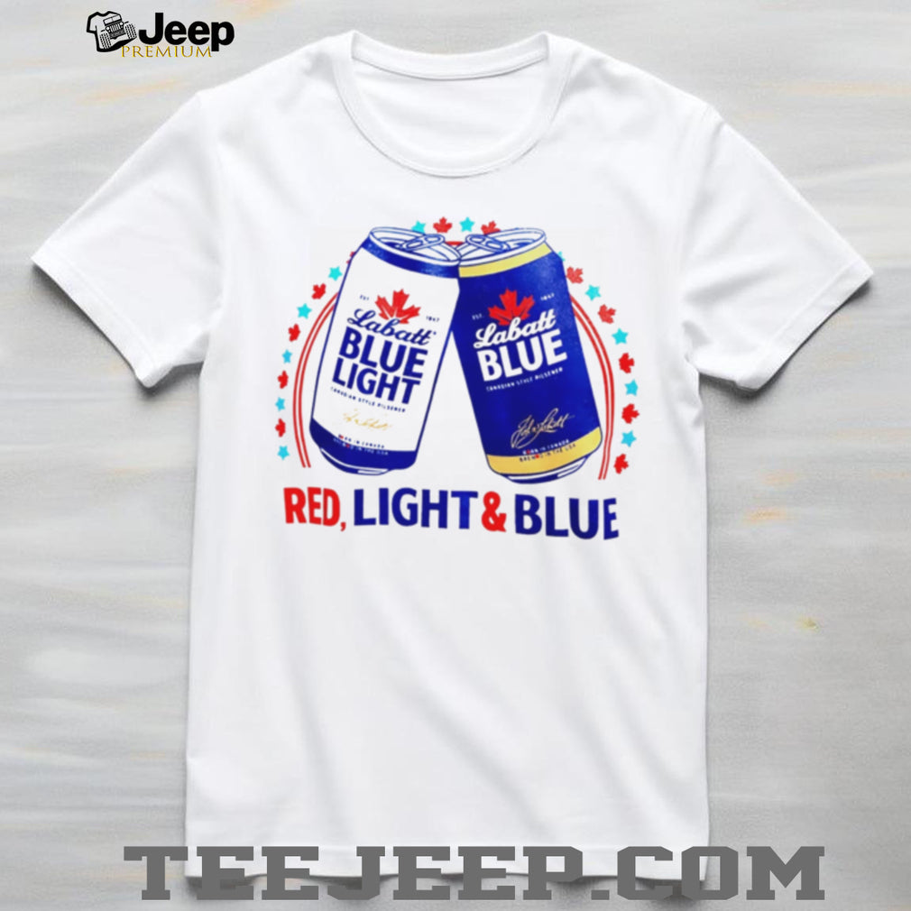 Labatt Blue Light Red Light And Blue Beer Summer Drinking Graphic T Shirt