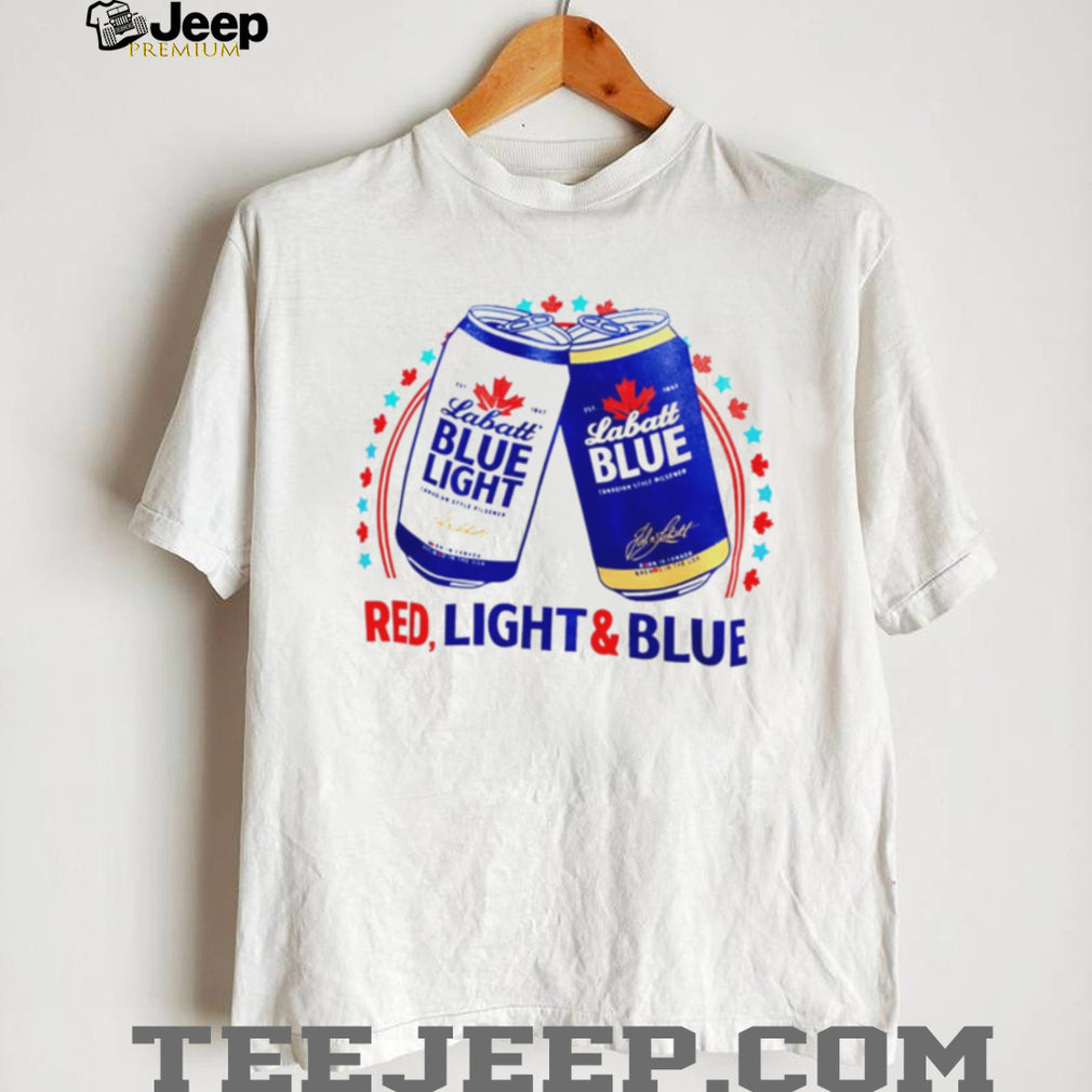 Labatt Blue Light Red Light And Blue Beer Summer Drinking Graphic T Shirt
