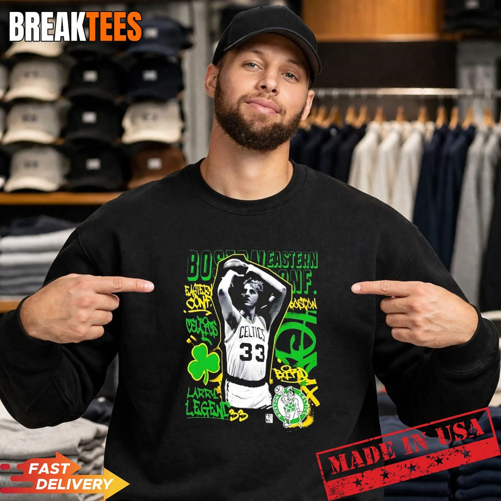 Larry Bird 33 Boston Celtics Star Moment graphic Shirt