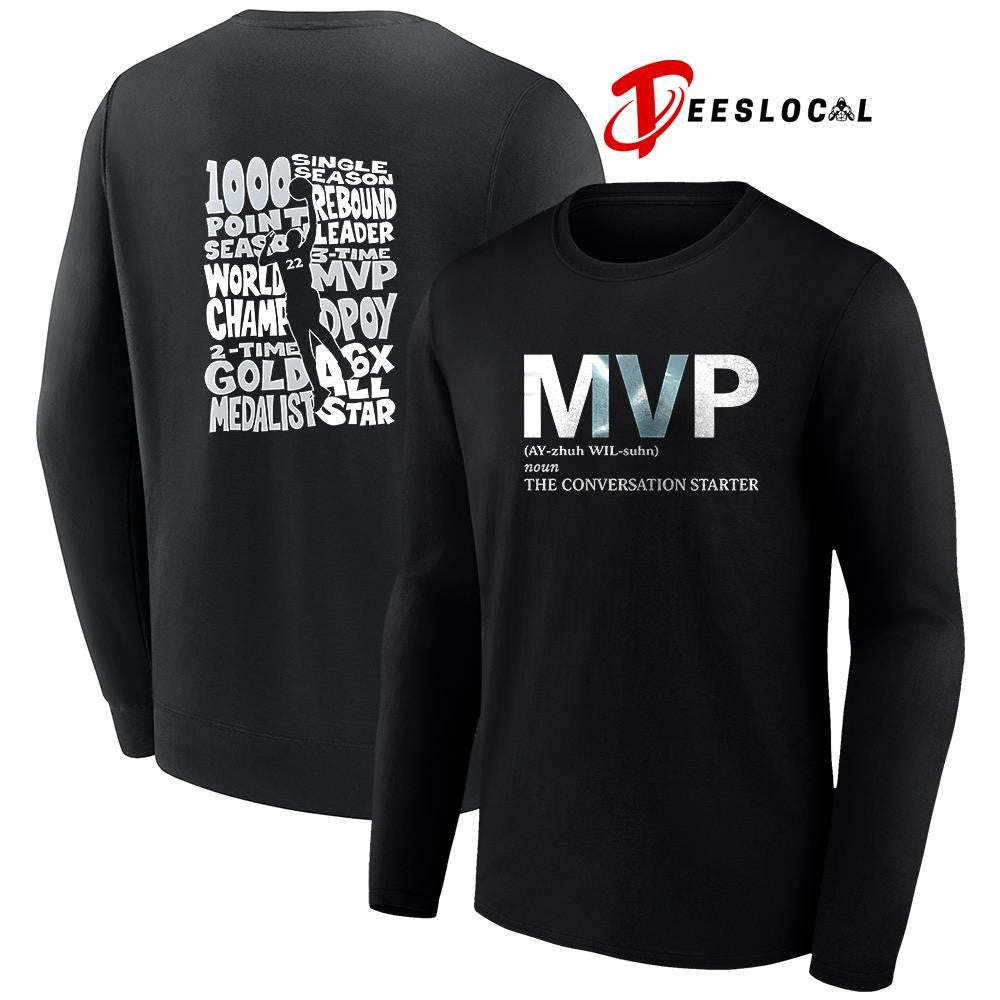Las Vegas Aces Aja Wilson MVP 1000 point season silhouette graphic shirt