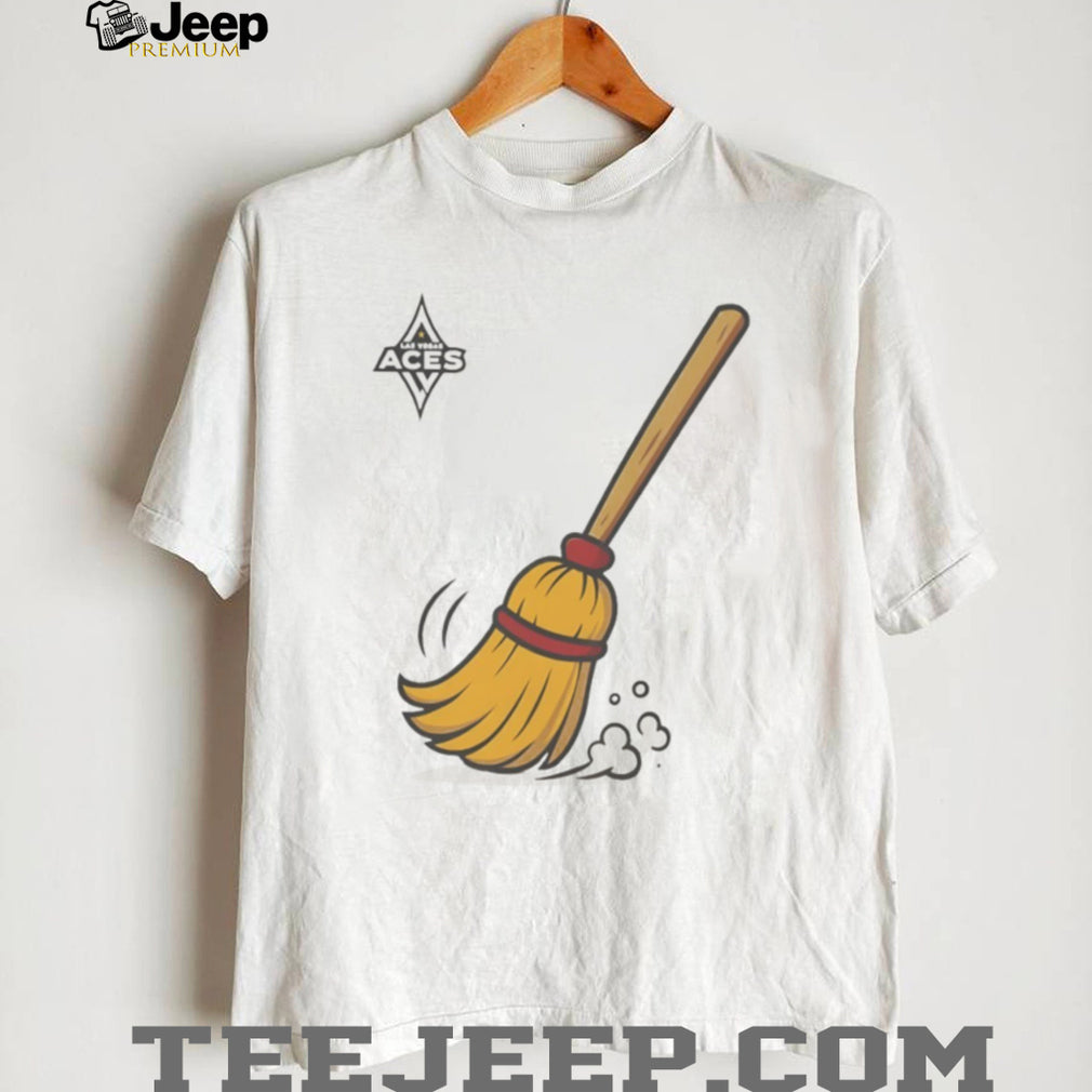 Las Vegas Aces WNBA Basketball Broom Sweep Graphic T Shirt