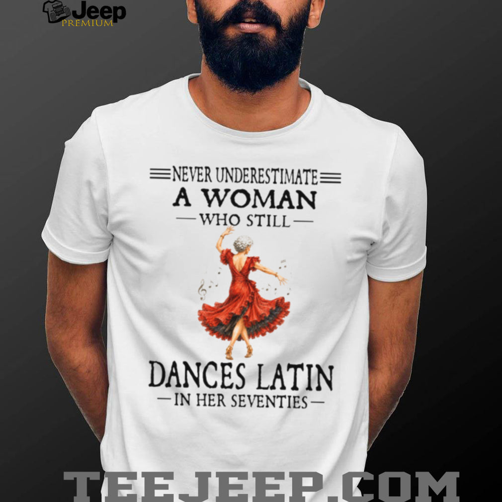 Latin Salsa Dance Ruffle Red Dress Seventies Birthday Vintage Retro Gift Women Shirt