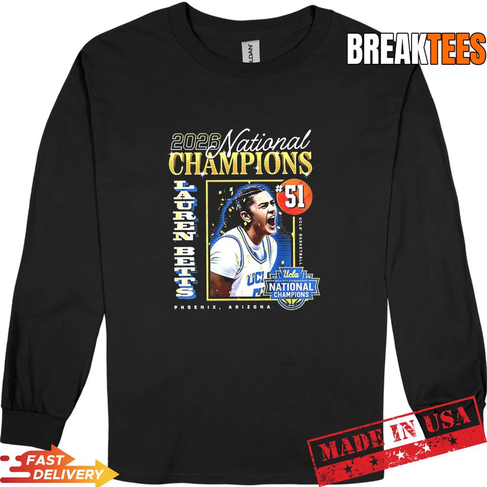 Lauren Betts UCLA Bruins 2026 Basketball Women’s Championship T-Shirt