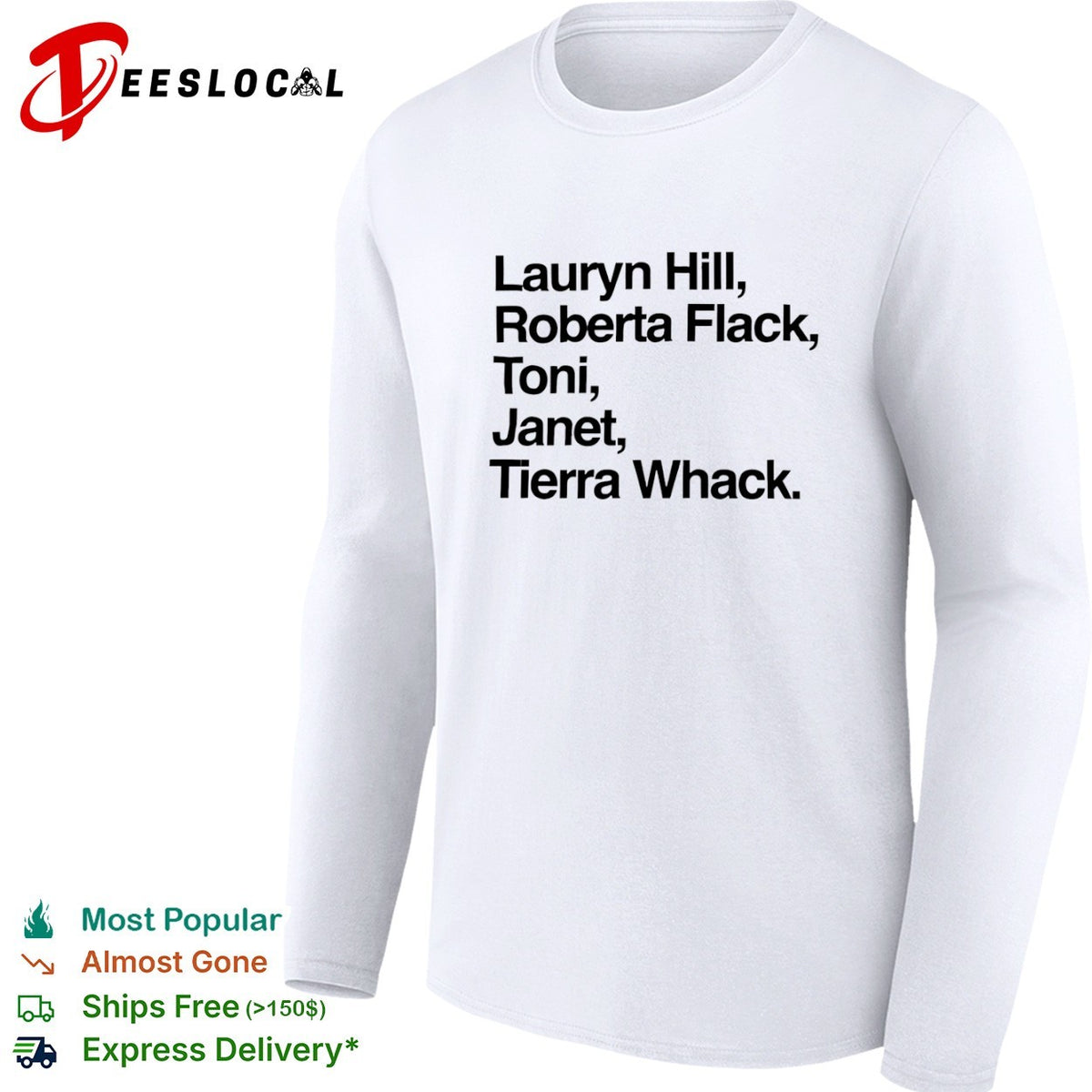 Lauryn Hill Roberta Flack Toni Braxton Janet Jackson Tierra Whack shirt