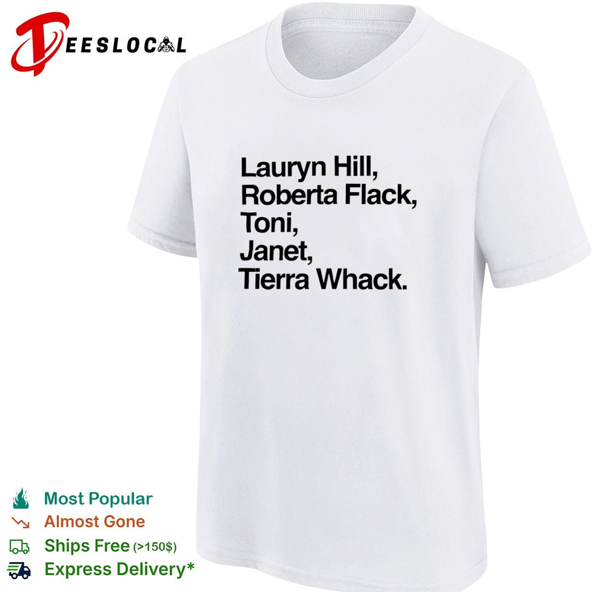 Lauryn Hill Roberta Flack Toni Braxton Janet Jackson Tierra Whack shirt