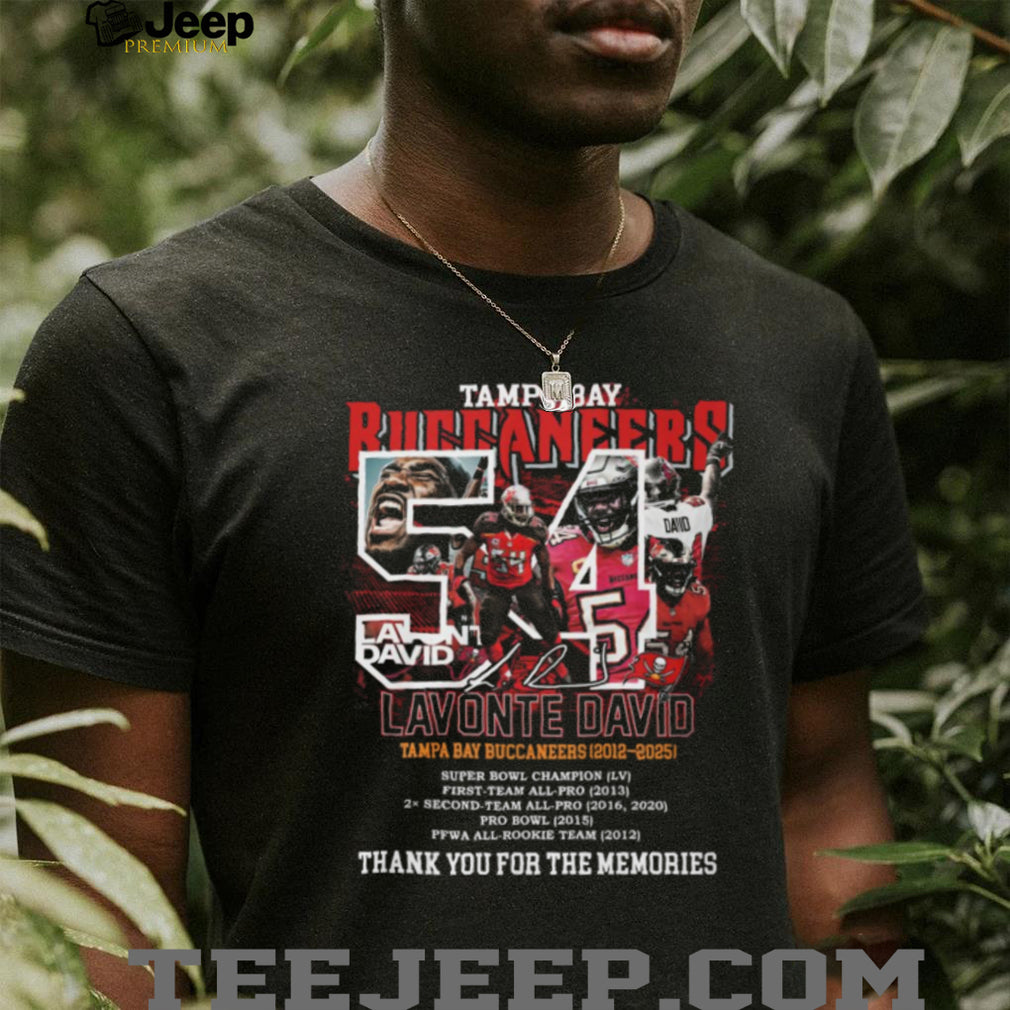 Lavonte David #54 Tampa Bay Buccaneers Career Tribute T Shirt