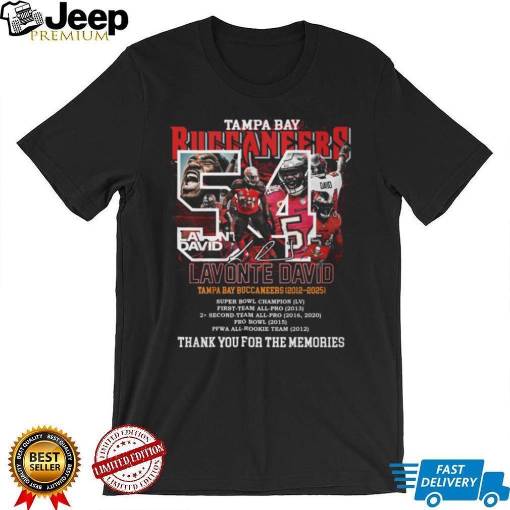 Lavonte David #54 Tampa Bay Buccaneers Career Tribute T Shirt