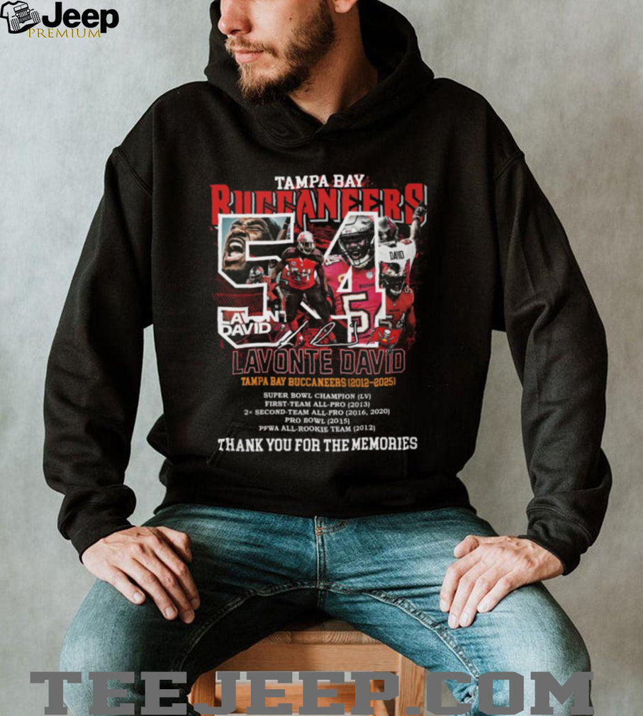 Lavonte David #54 Tampa Bay Buccaneers Career Tribute T Shirt