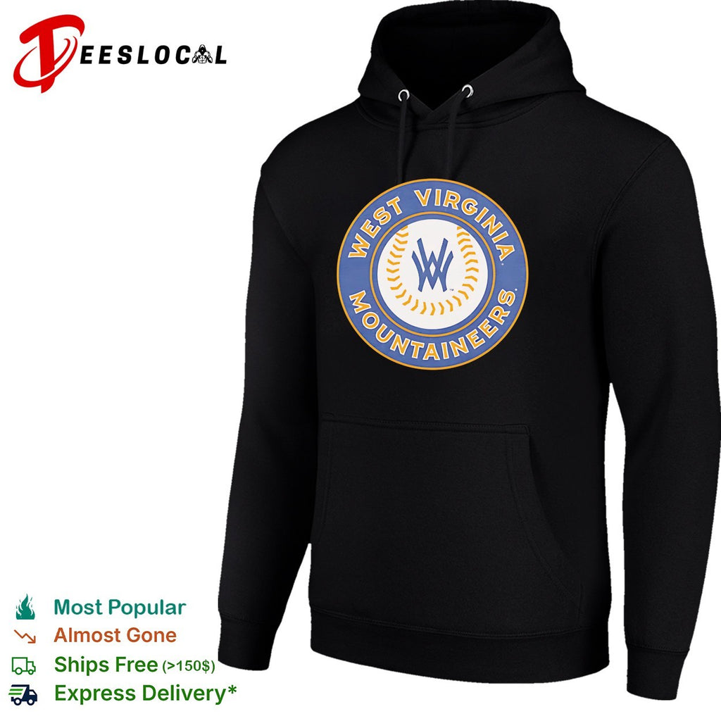 West Virginia Mountaineers WW circle monogram baseball logo shirt