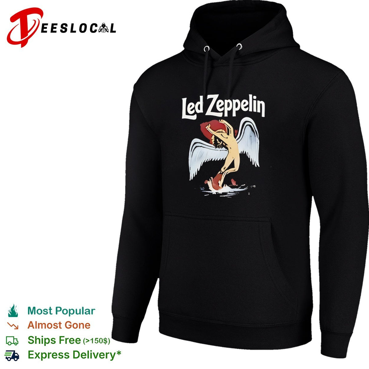 Led Zeppelin Icarus Swan Song Logo Rock Band Music Shirt