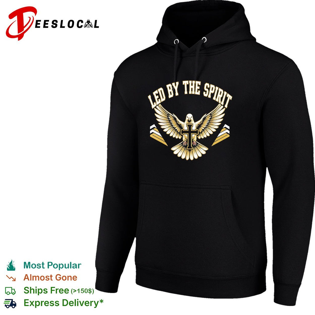 Led by the Spirit Dove with Cross Religious Faith Christian Symbol shirt