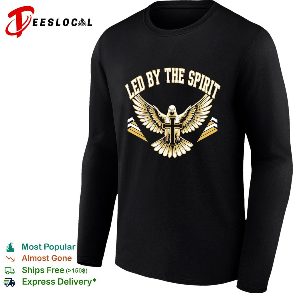 Led by the Spirit Dove with Cross Religious Faith Christian Symbol shirt