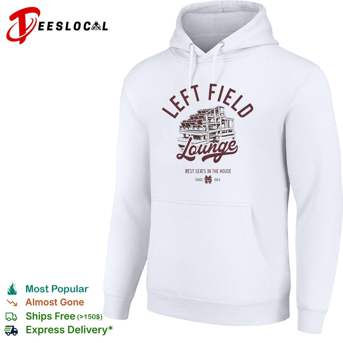 Left Field Lounge bleachers best seats in the house since 19XX MS shirt