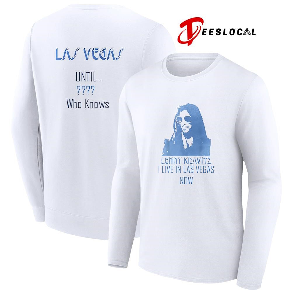 Lenny Kravitz I live in Las Vegas now until who knows portrait shirt