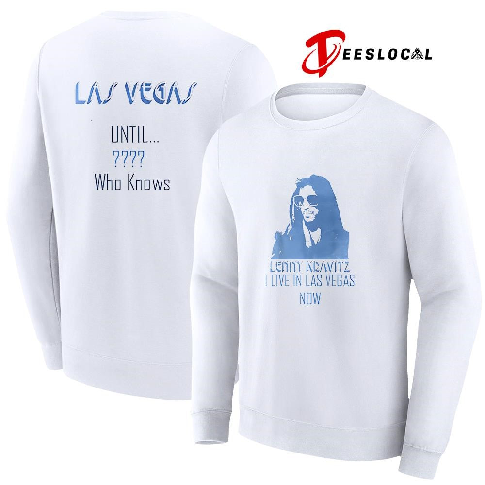 Lenny Kravitz I live in Las Vegas now until who knows portrait shirt