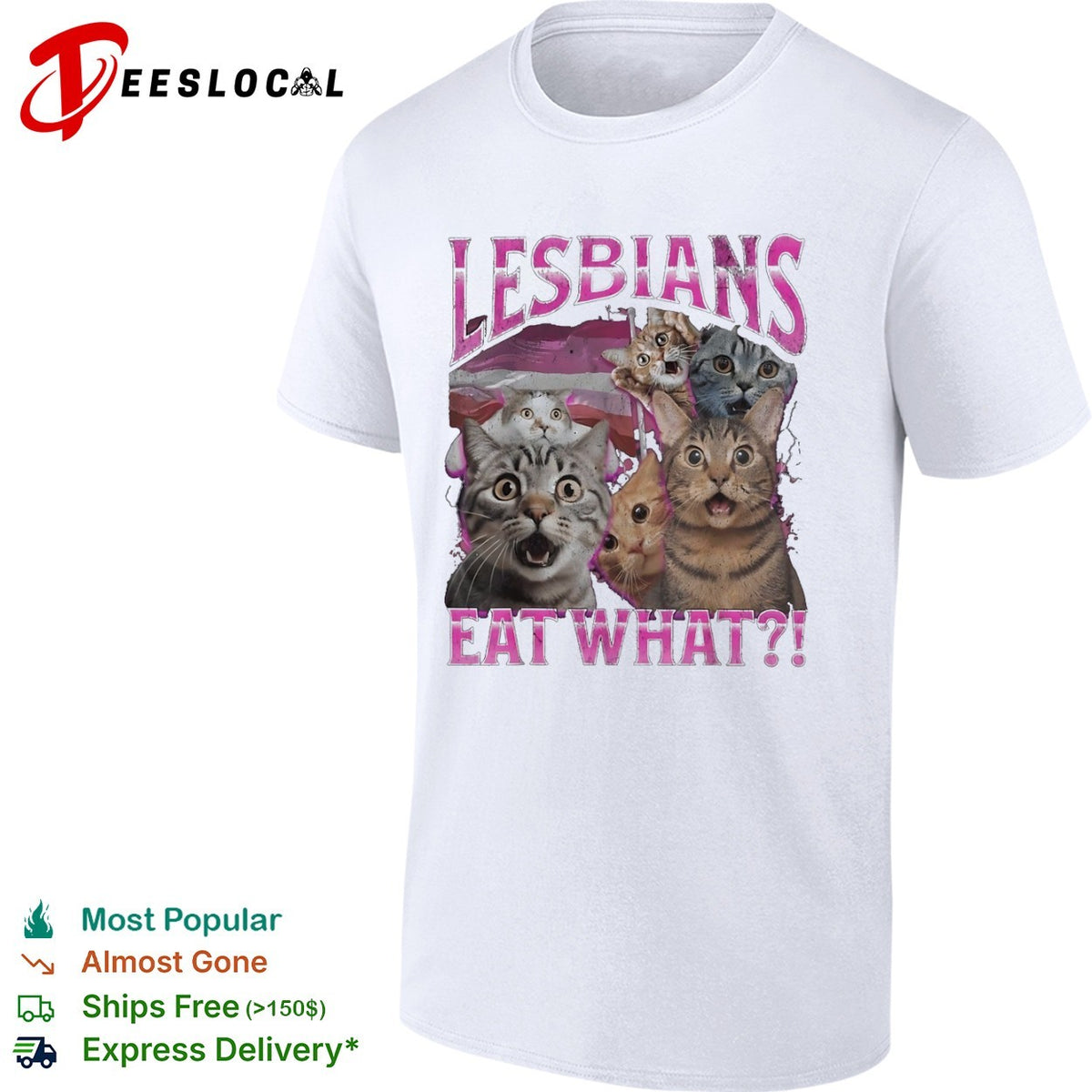 Lesbians eat what funny cat meme shirt