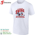 Let freedom swing colonial baseball players America’s 250th banner poster shirt
