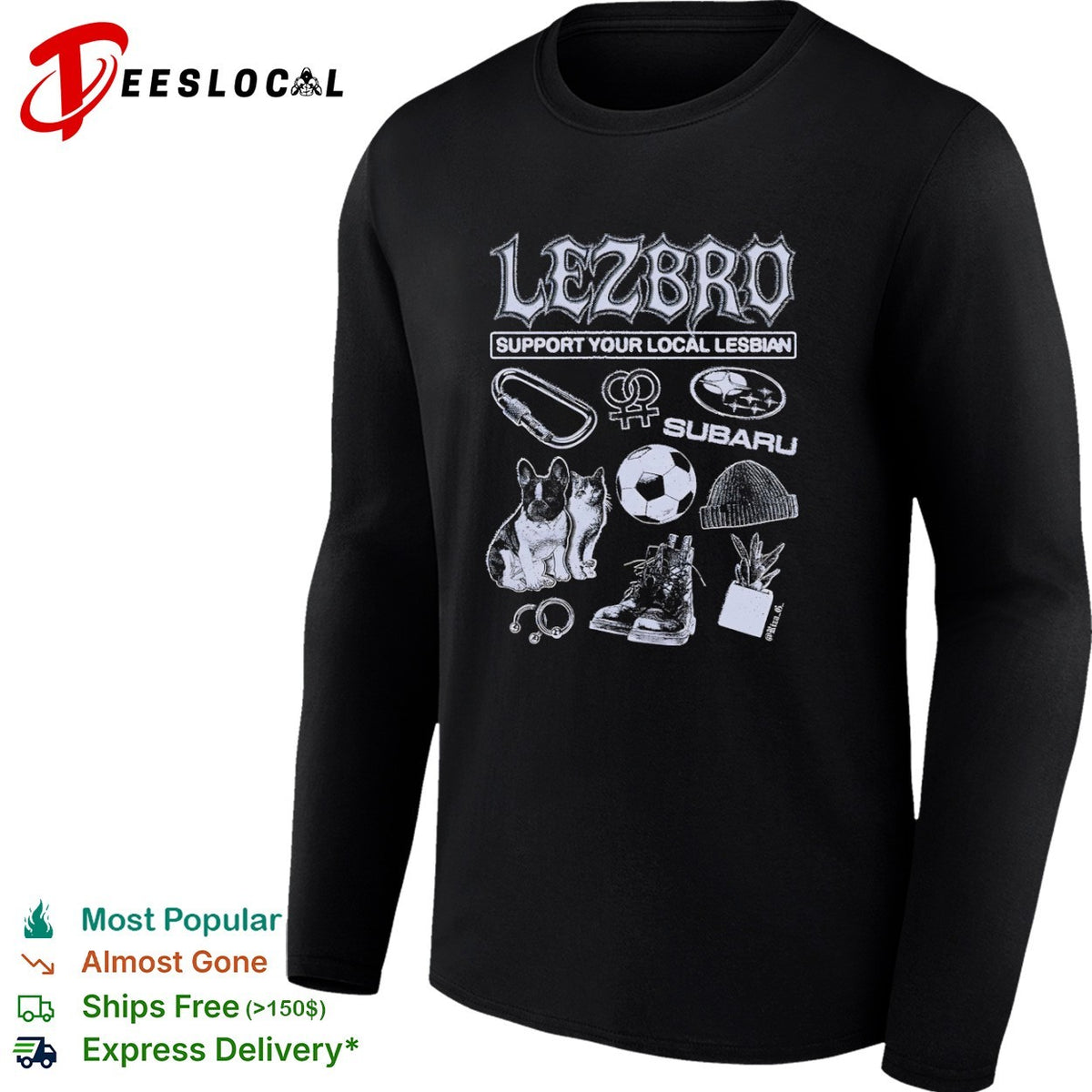 Lezbro support your local lesbian carbiner subaru soccer beanie boots shirt