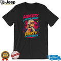 Liberty In The Front Party In The Back George Washington T Shirt Funny Patriotic Retro 80s T Shirt