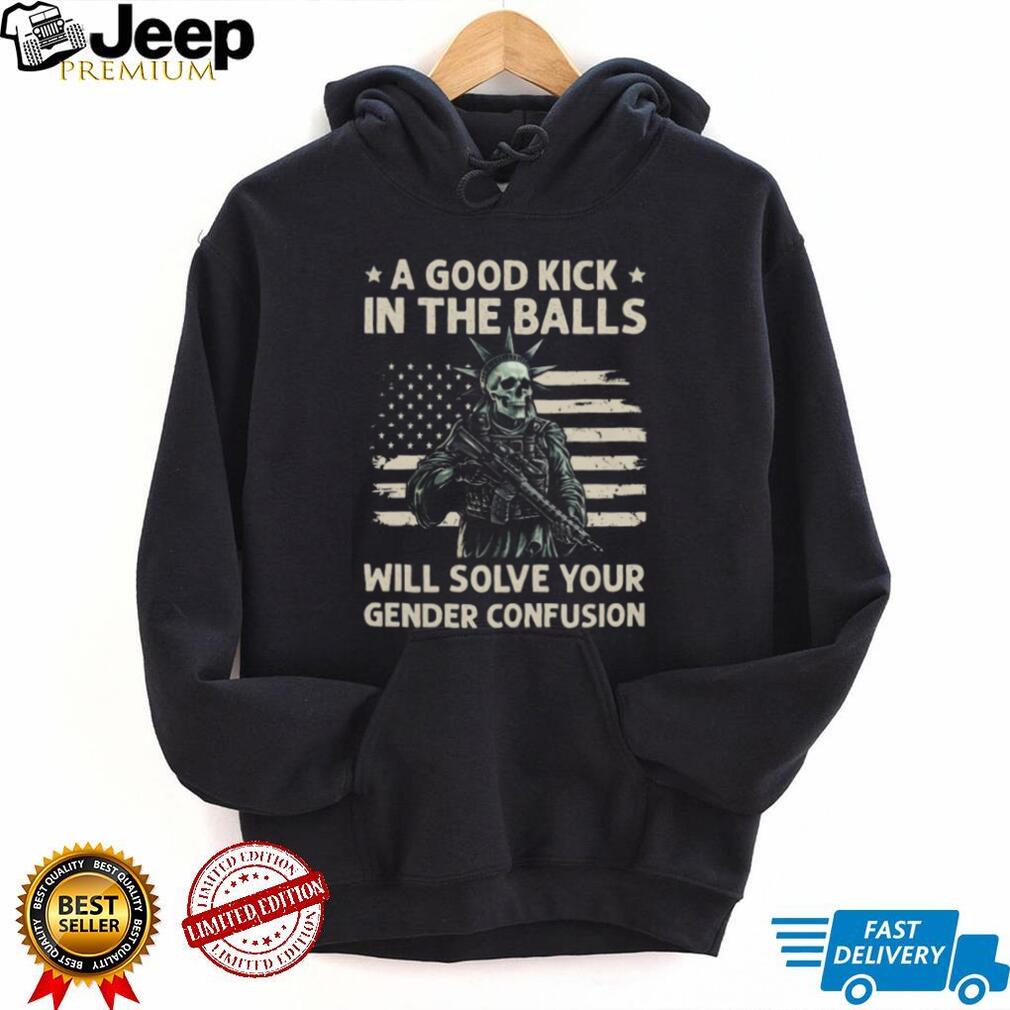 Liberty Skeleton Soldier Patriotic Solve Gender Confusion T Shirt