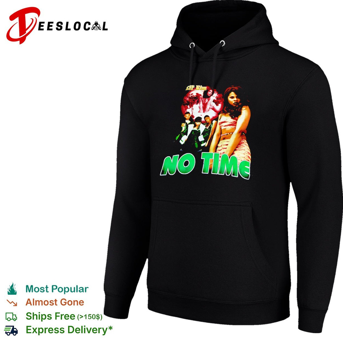 Lil Kim No Time concert 90s hip hop music artist apparel retro rap music shirt