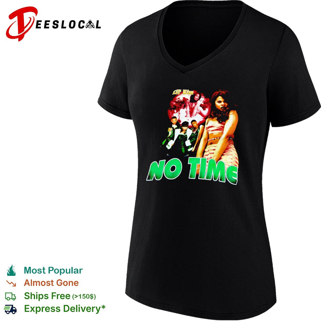 Lil Kim No Time concert 90s hip hop music artist apparel retro rap music shirt
