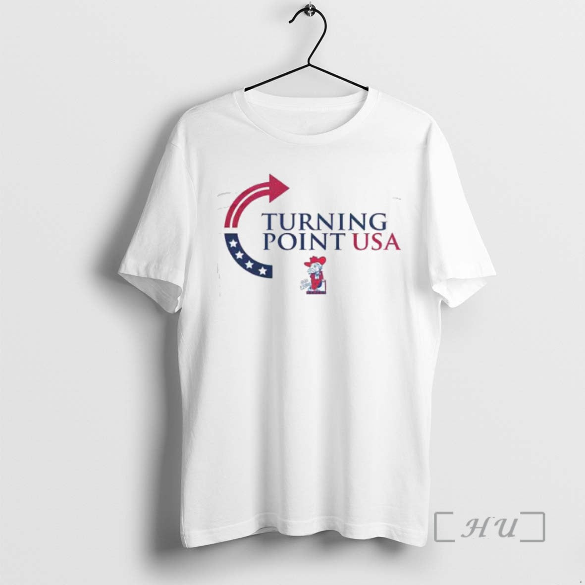 Limited Edition Turning Point Usa Charlie Kirk X Mississippi Ole Miss Rebels 2 Sided Tee