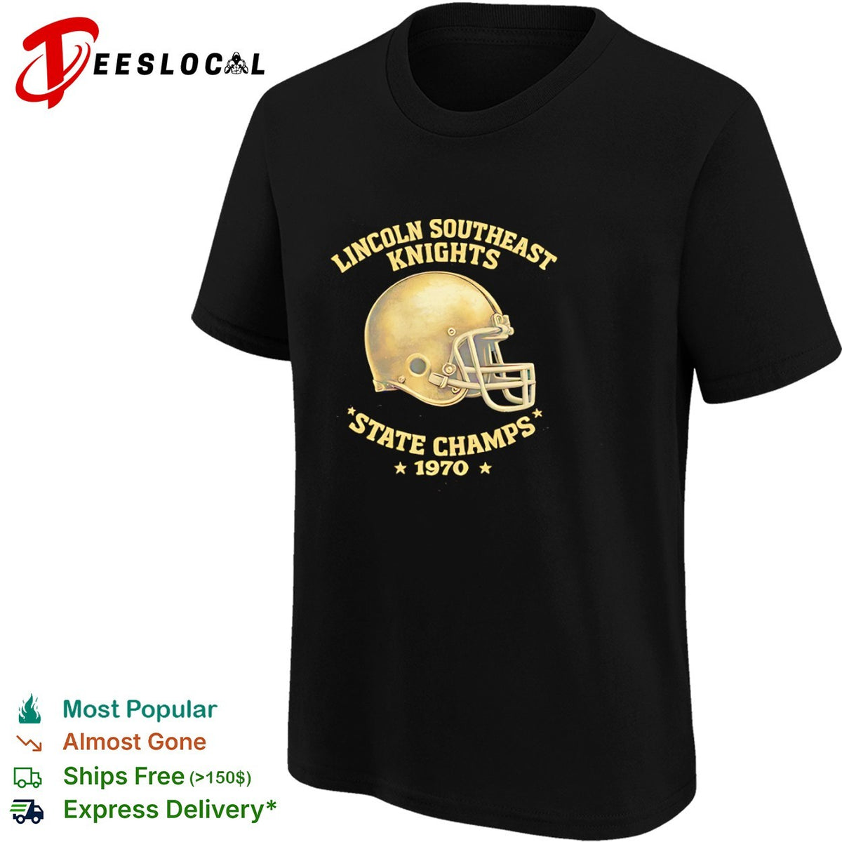 Lincoln Southeast Knights 1970 State Champs Football Helmet shirt