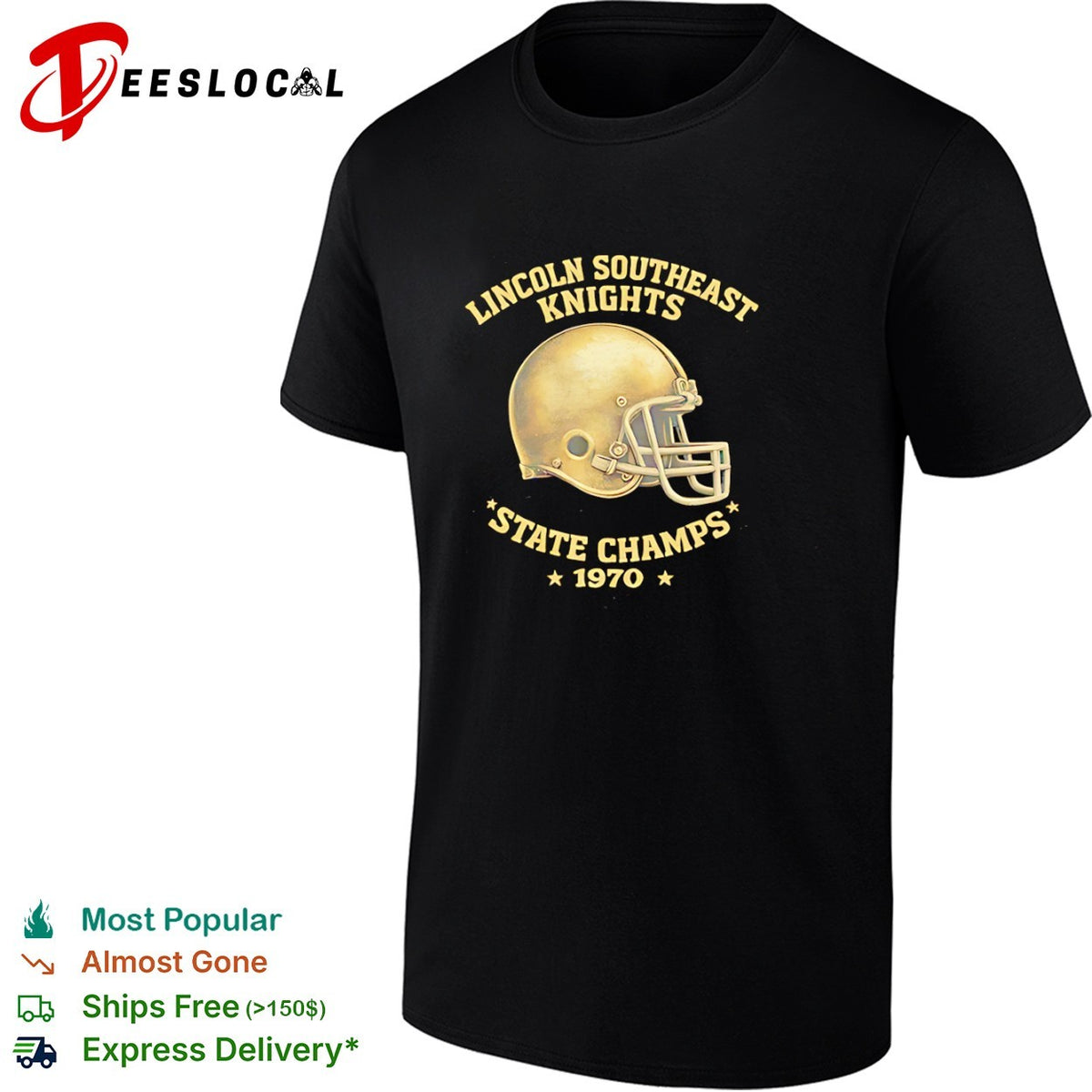 Lincoln Southeast Knights 1970 State Champs Football Helmet shirt