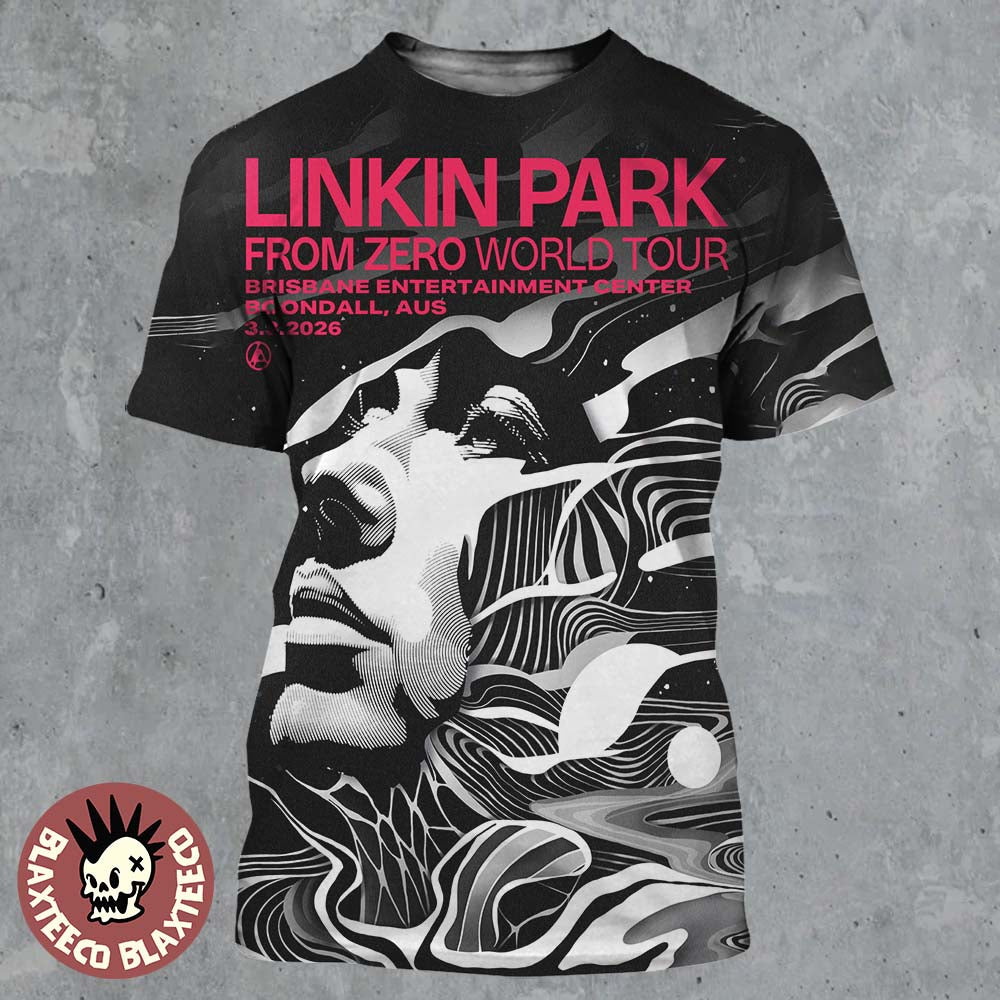 Linkin Park From Zero World Tour Boondall Australia 2026 Night 1 Gig Poster At Brisbane Entertainment Center On March 3 2026 All Over Print Shirt