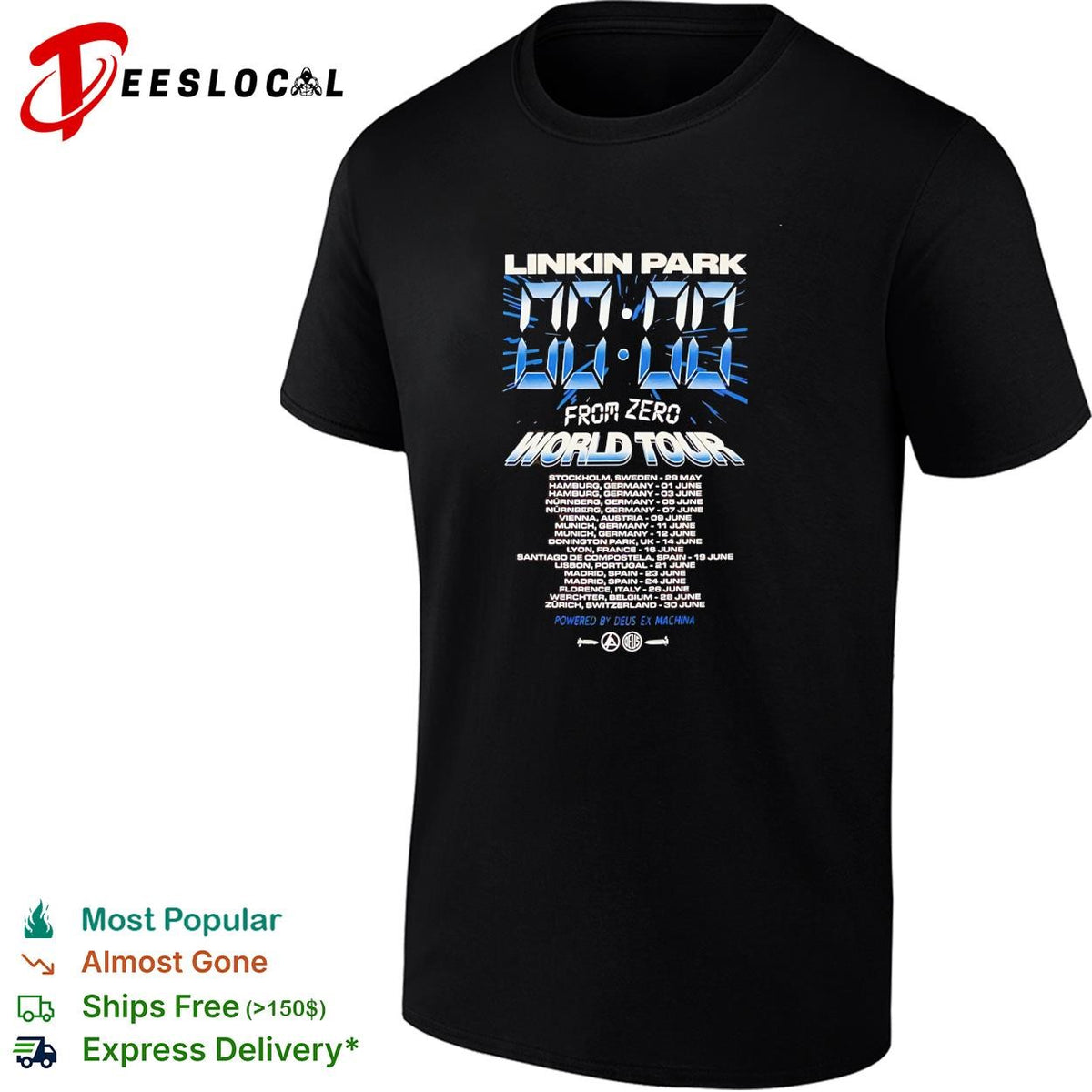 Linkin Park From Zero World Tour X Deus Ex Machina 2026 For Download Festival Zero Time shirt