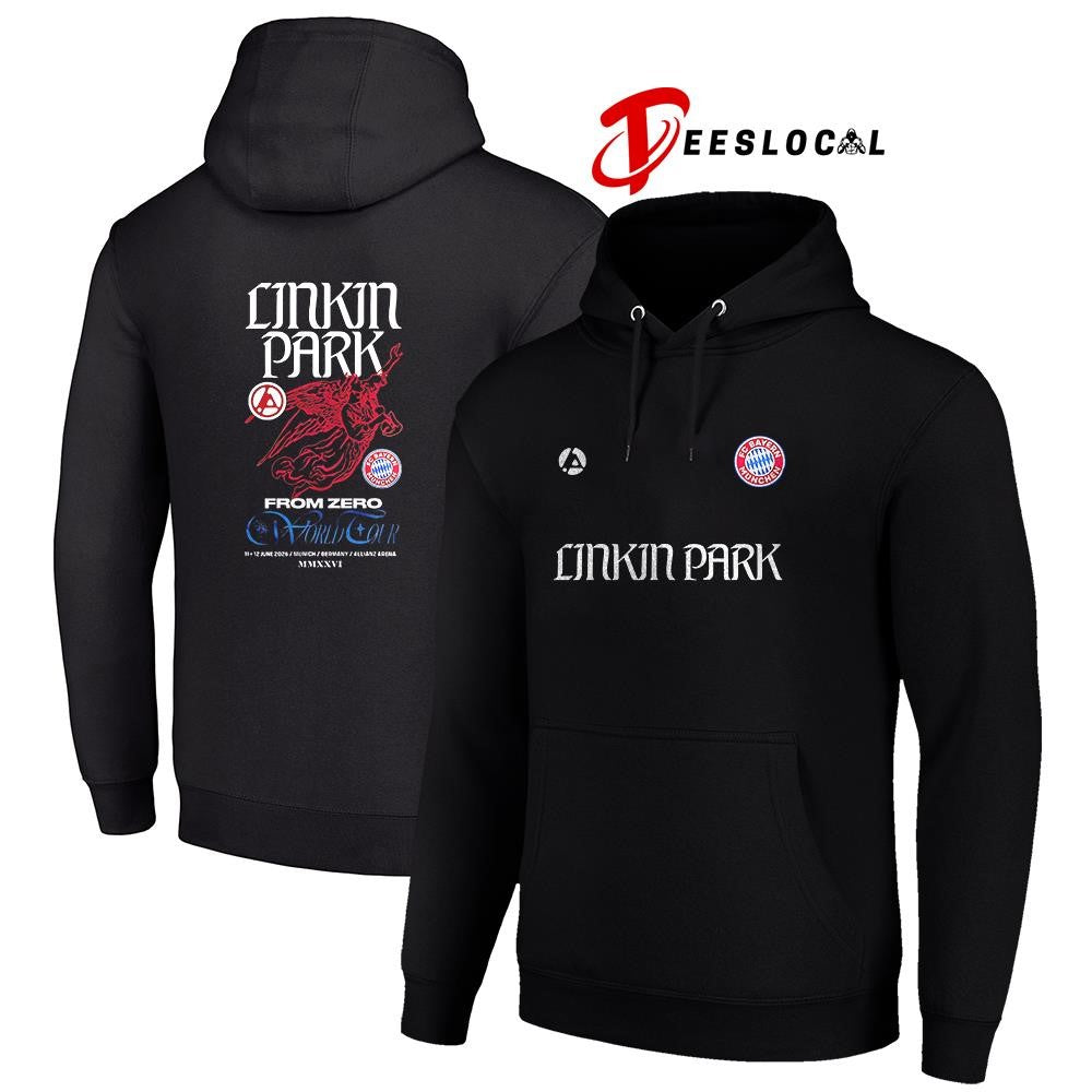 Linkin Park From Zero World tour x FC Bayern Munchech logo graphic shirt